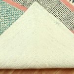 Jute Hand Block Printed Green Runner Rug