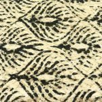 Hand Block Printed Yellow Black Jute Rug