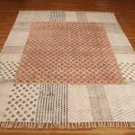 Nevaeh Tribal Bordered Hand Block Printed Cotton Rug