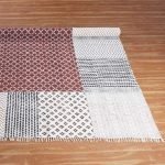 Cotton Braided Hand Block Printed Saturn Border Rug