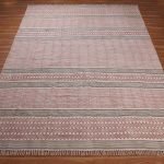 Rectangle Hand Block Printed Red Cotton Rug