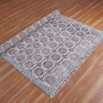 Hand Block Printed  Blue Out Door Large Rug