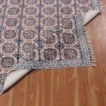 Hand Block Printed  Blue Out Door Large Rug