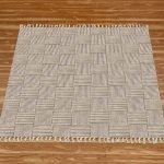 Hand Block Printed Cotton Geometric Rug