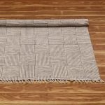 Hand Block Printed Cotton Geometric Rug