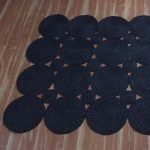 Black Scalloped Hand Braided Jute Dinning Area Rug