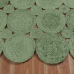 Green Hand Braided Carpet Beautiful Jute Large Rug