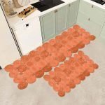 Orange Jute Dhurrie Hand Braided Kitchen Area Rug