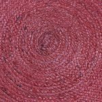 Hand Braided Natural Red Jute Round Area Rug