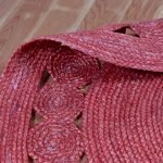 Hand Braided Natural Red Jute Round Area Rug