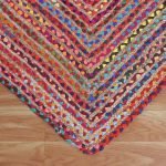 Multicolor Heart Shaped Cotton Jute Rug Perfect Gift For Her