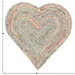 Colorful Heart-Shaped Cotton Rug Perfect Gift For Her Decor