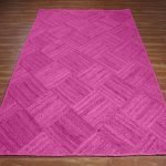 Handmade Geometric Pink Traditional Jute Dinning Area Rug