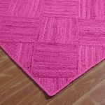 Handmade Geometric Pink Traditional Jute Dinning Area Rug