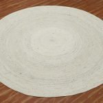 Hand Braided White Jute Round Rug Inspired Home Decor