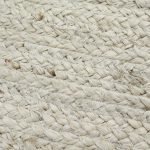 Hand Braided White Jute Round Rug Inspired Home Decor