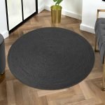 Handcrafted Circular Geometric Jute Area Rug