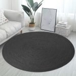 Handcrafted Circular Geometric Jute Area Rug