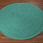 Handcrafted Teal Green Solid Jute Area Rug