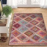 Handmade Cotton and Jute Multicolor Geometric Area Rug