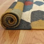 Hand Woven Wool Jute Kilim Yellow Area Rug