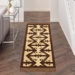 Handwoven Wool Jute Brown Kilim Runner Outdoor Area Rug