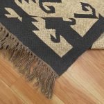 Wool Jute Kilim Runner Hand Woven Home Decor Rug