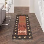 Indian Hand Woven Jute Kilim Runner Brown Kitchen Rug