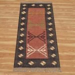 Indian Hand Woven Jute Kilim Runner Brown Kitchen Rug