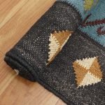 Hand Woven Wool Jute Grey Runner Rug