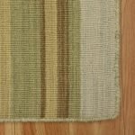 Hand Woven Multicolor Wool Striped Area Dhurrie