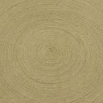 Beige Hand Braided Solid Jute Round Area Rug