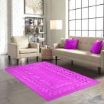 Indian Hand Braided Jute Pink Large Area Rug