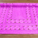 Indian Hand Braided Jute Pink Large Area Rug