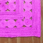 Indian Hand Braided Jute Pink Large Area Rug