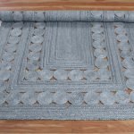 Indian Hand Braided Jute Grey Large Area Rug