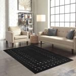 Large Indian Hand Braided Black Jute Area Rug