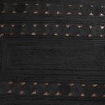 Large Indian Hand Braided Black Jute Area Rug