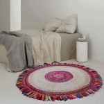 Hand Braided Cotton Jute Multicolor Area Rug