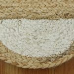 Handmade Scalloped Beige White Oval Area Rugs