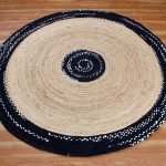 Cotton Jute Hand Braided Bordered Round Rug