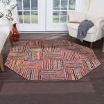 Hand Braided Multicolor Chindi Cotton Rug