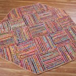 Hand Braided Multicolor Chindi Cotton Rug