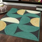 Handmade Jute Green Geometric Area Rugs