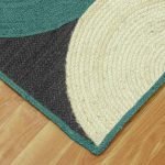 Handmade Jute Green Geometric Area Rugs