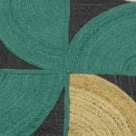 Handmade Jute Green Geometric Area Rugs