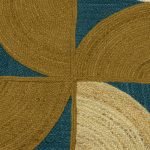 Hand Braided Jute Yellow Geometric Area Rugs