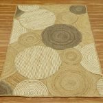 Indian Handmade Beige Jute Modern  Area Rugs