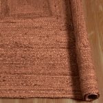 Indian Handmade Jute Brown Square Area Rug