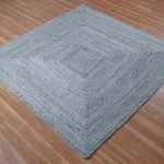 Grey Square Handmade Jute Outdoor Area Rug